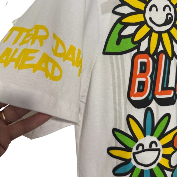 Contender Unisex Hip Hop Graphic White T-Shirt Blossom Better Days Ahead Size L - Picture 5 of 7